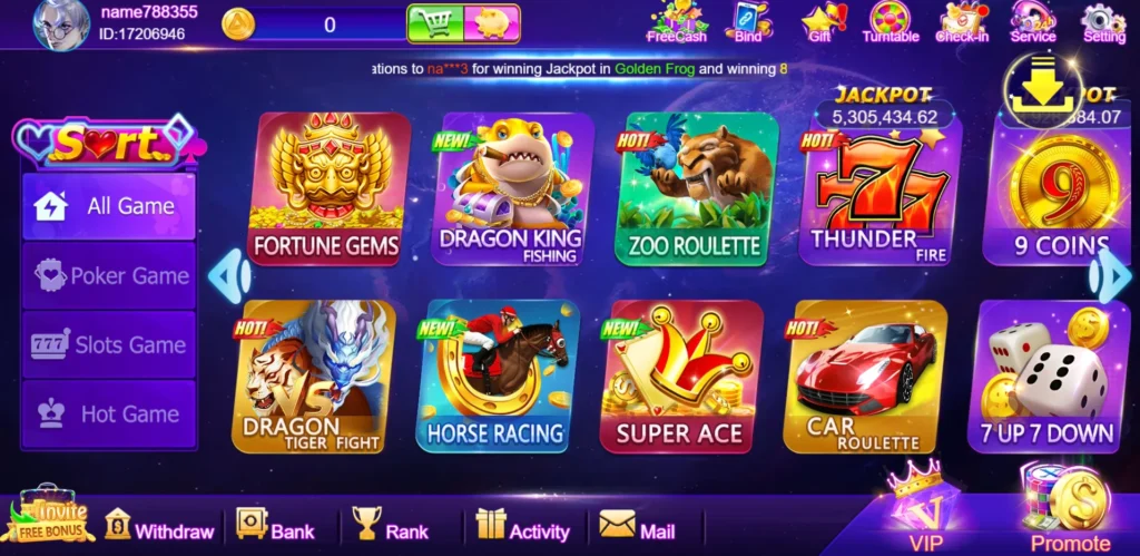 bet735 game home screen